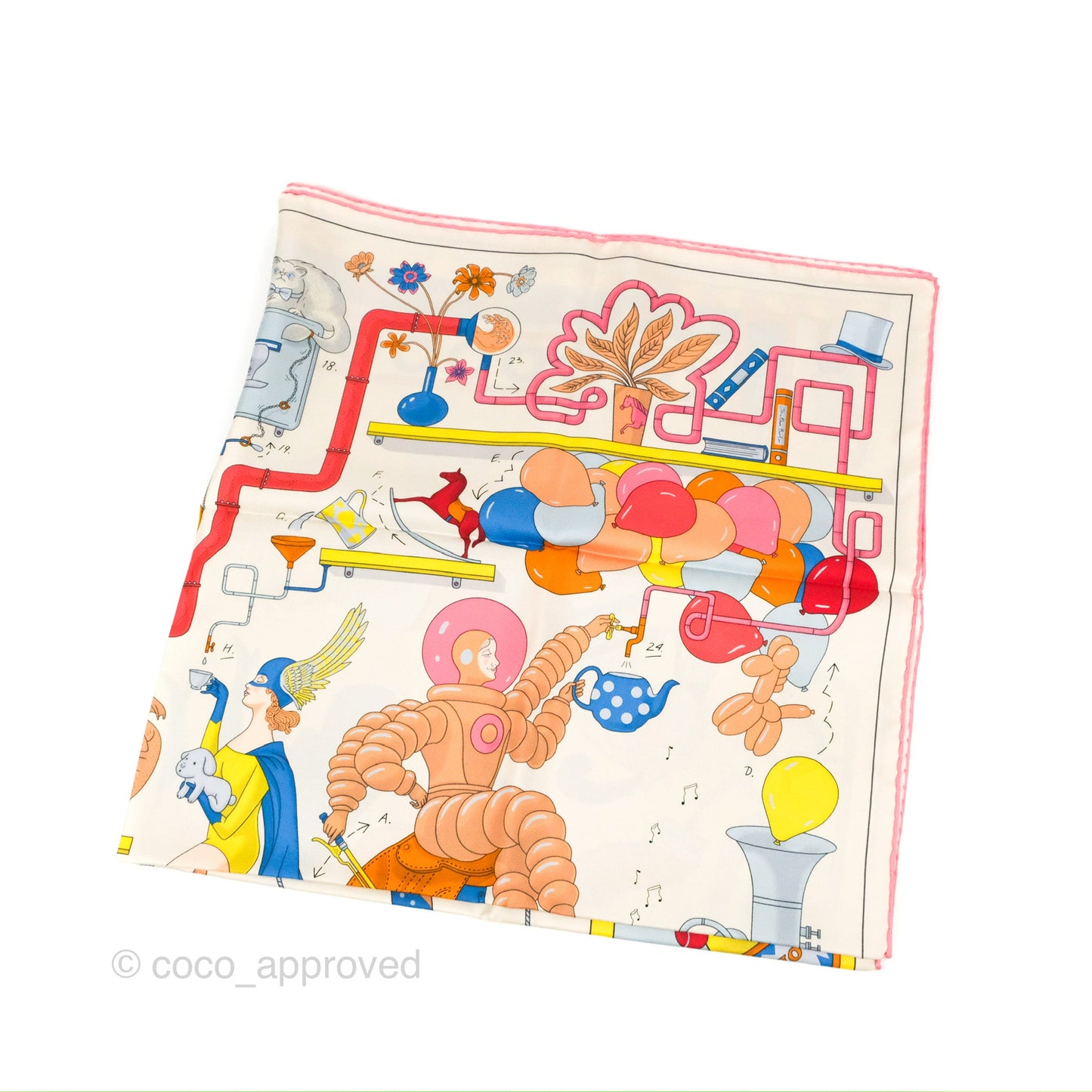 Hermès Tea for Two Silk Scarf 90