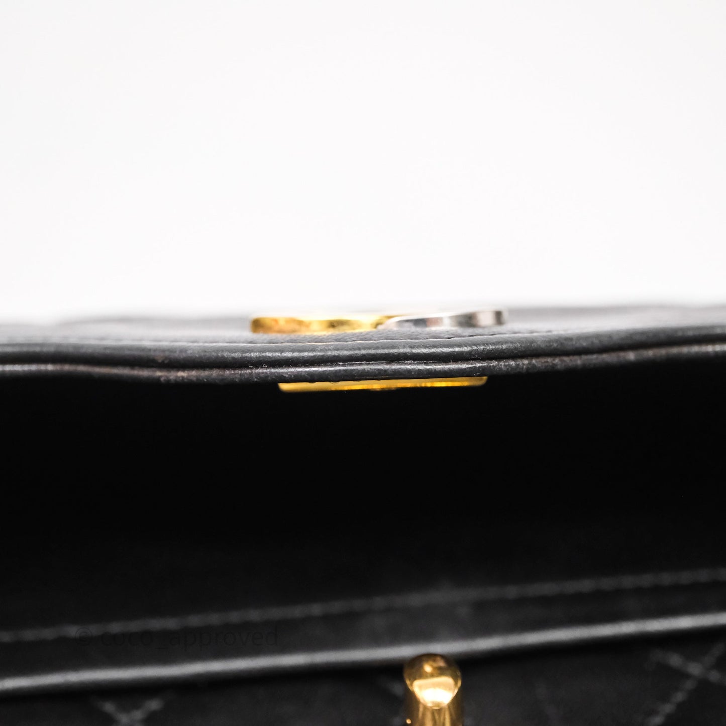 Chanel Quilted Vintage Flap Bag Lambskin Black 24K Gold Hardware