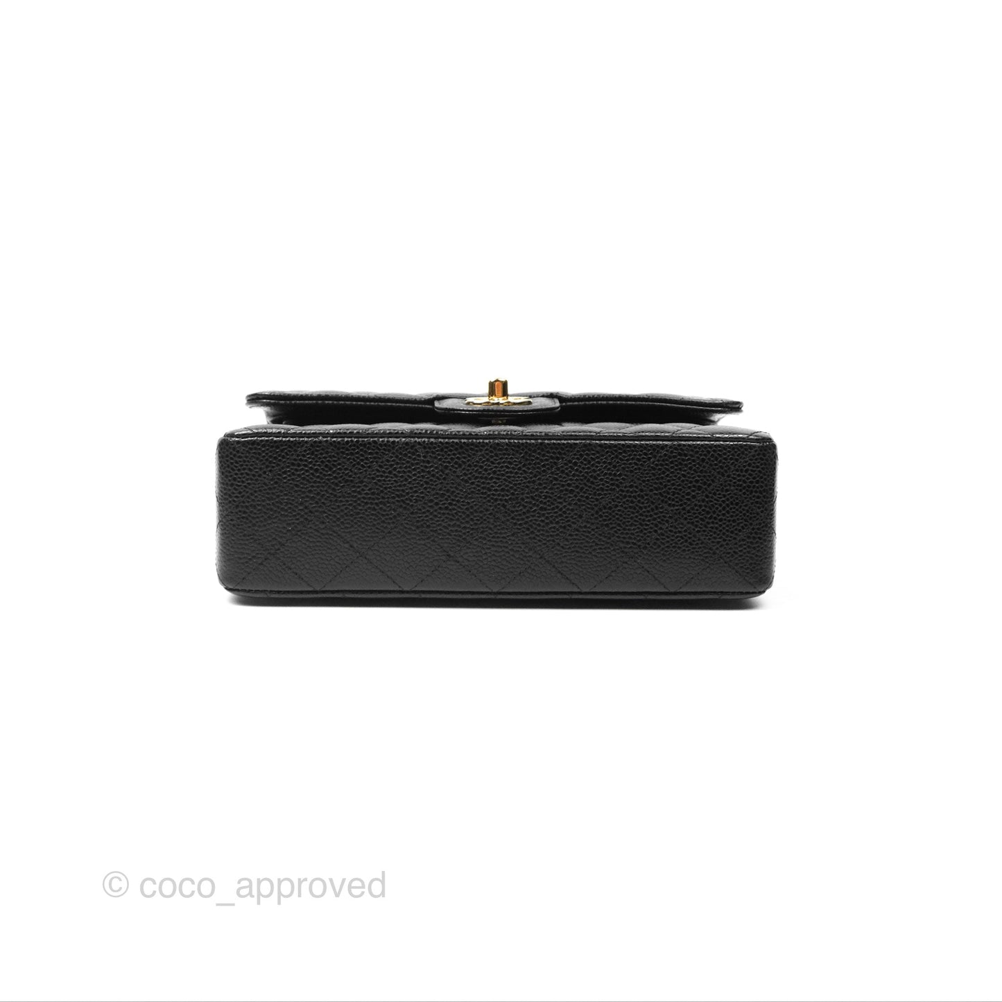 Chanel Small Classic Flap Quilted Black Caviar Gold Hardware
