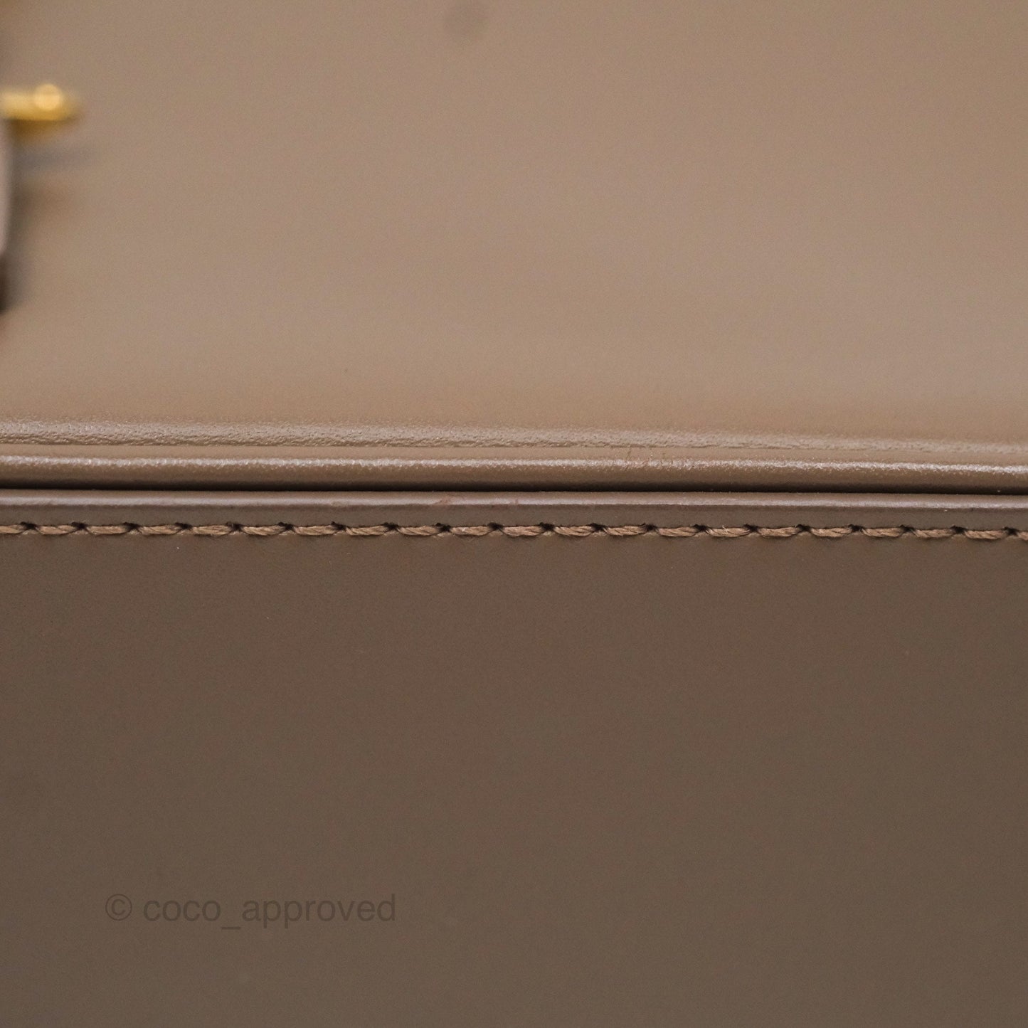 Saint Laurent Le 5 À 7 Taupe Calfskin Bronze Brass Hardware