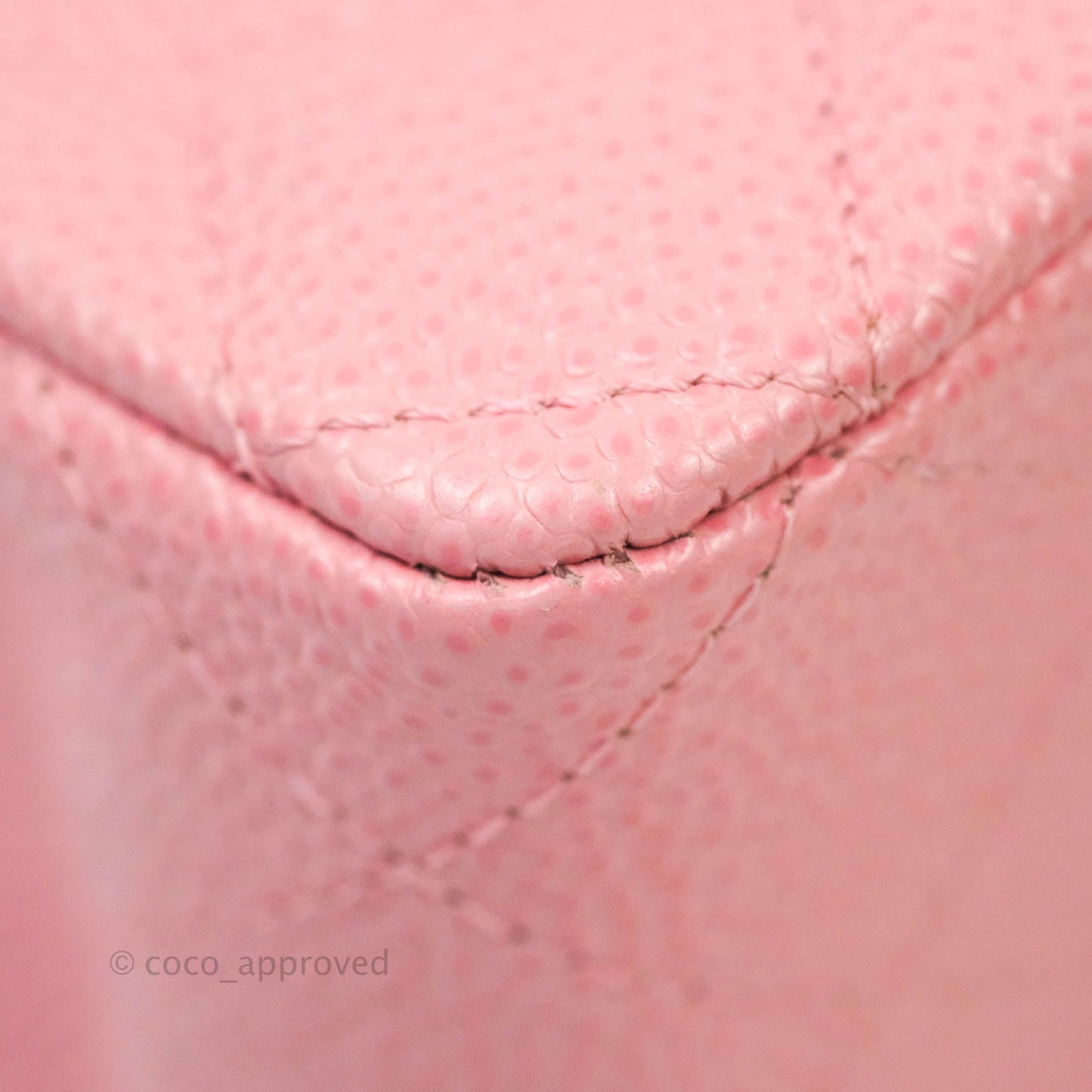 Chanel Quilted M/L Medium Double Flap Pink Caviar Silver Hardware