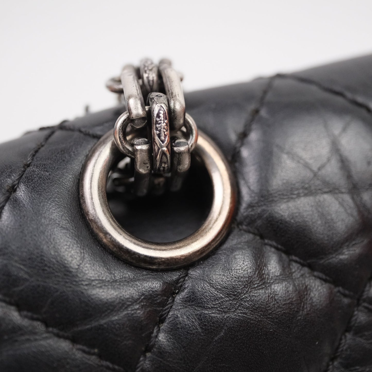 Chanel Reissue 225 Quilted Black Crumple Calfskin Ruthenium Hardware