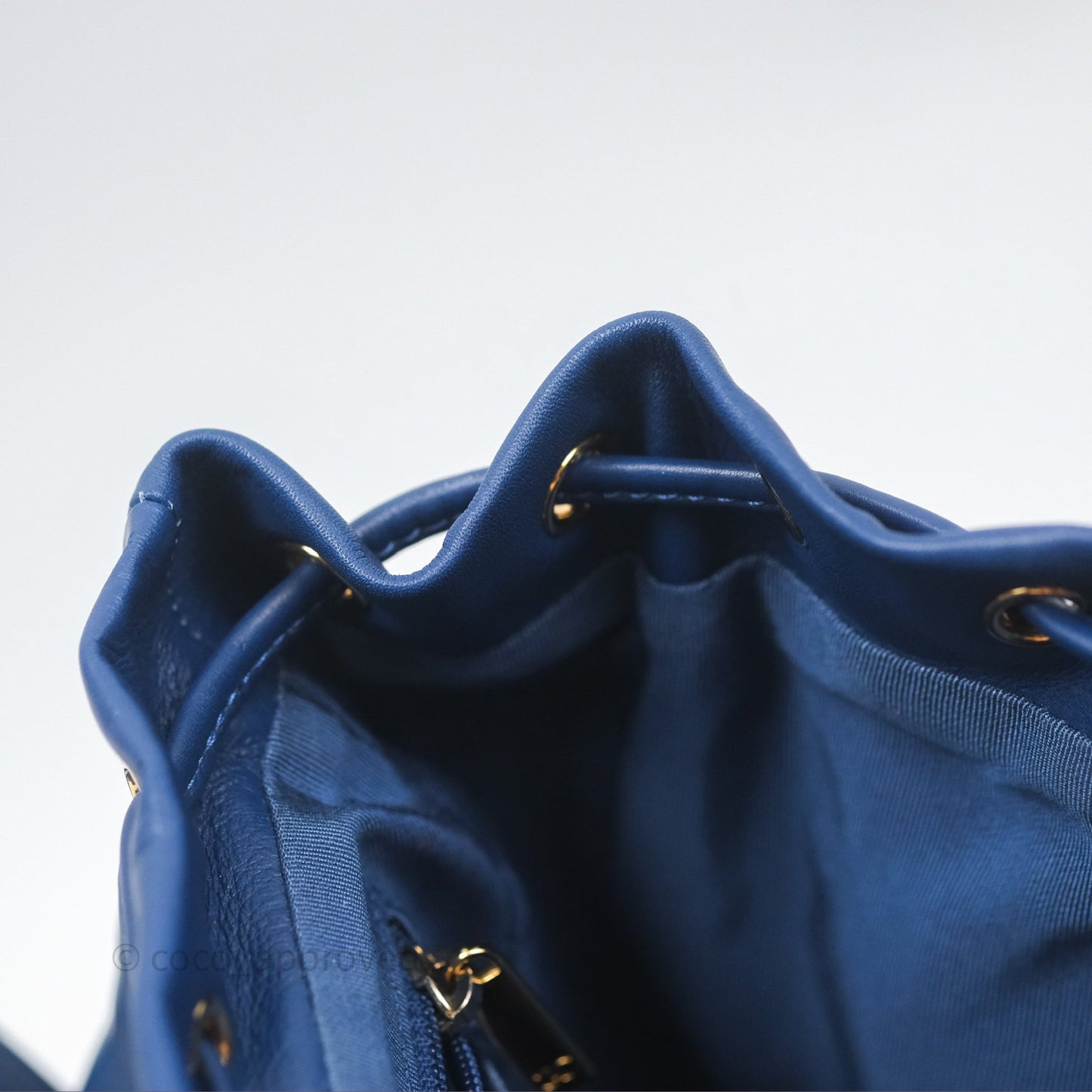 Chanel Quilted Small Urban Spirit Backpack Calfskin Navy Gold Hardware