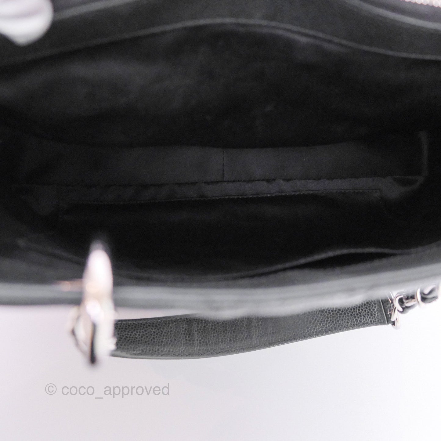 Chanel GST Black Caviar Silver Hardware