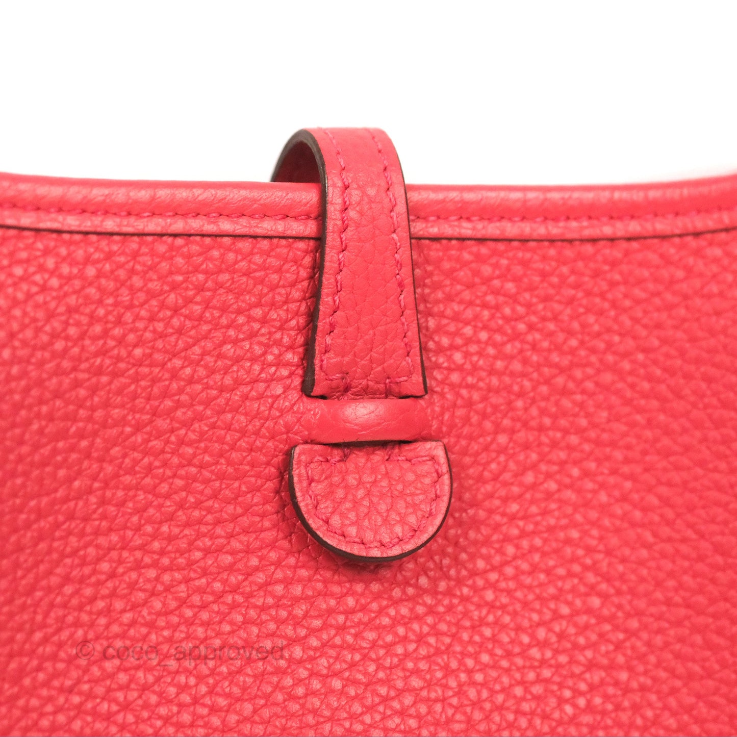 Hermès Mini Evelyne 16 Bougainvillier/ Rouge Pivoine TM Palladium Hardware