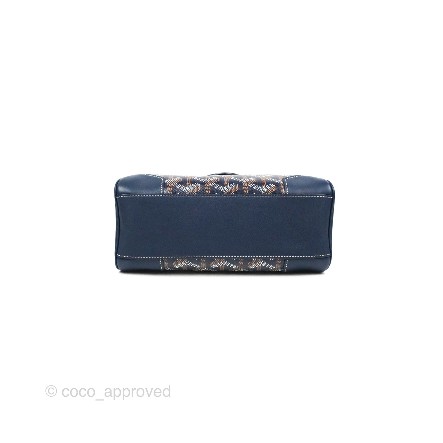 Goyard Saïgon Mini Bag Navy Goyardine Canvas/Chevroches Calfskin