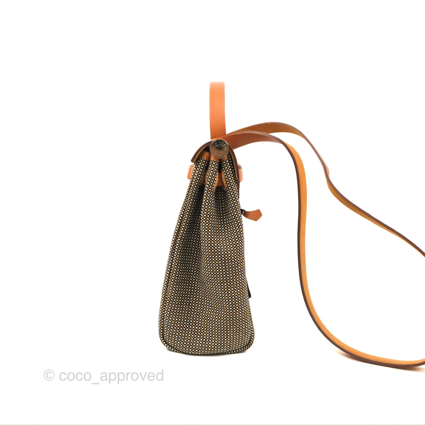 Hermès Herbag Zip 31 Black/White/Desert Viking Criss Toile Natural Palladium Hardware