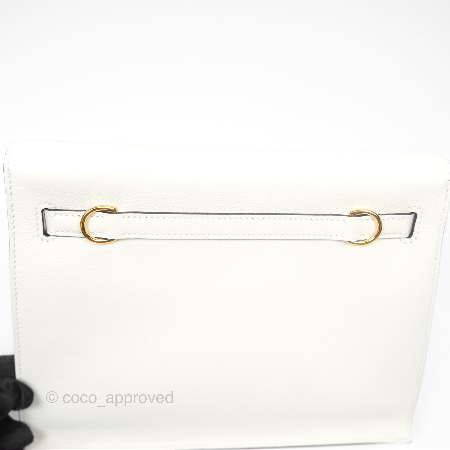 Hermès Kelly Danse II Bag Blanc/Kraft Evercolor Gold Hardware