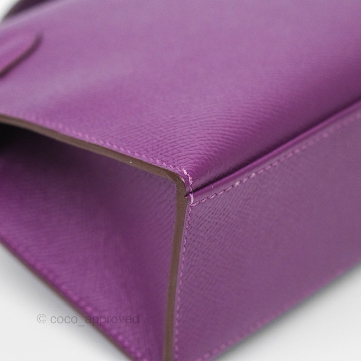 Hermès Kelly Pochette Clutch Anemone Epsom Palladium Hardware