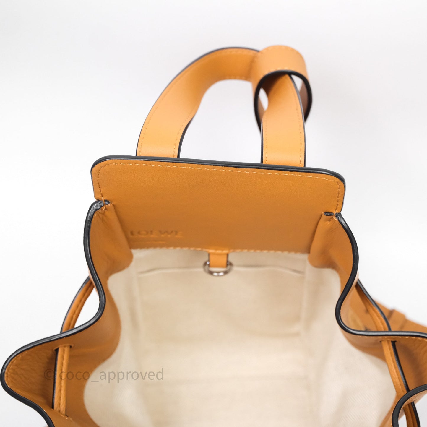 Loewe Small Hammock Drawstring Light Caramel Calfskin