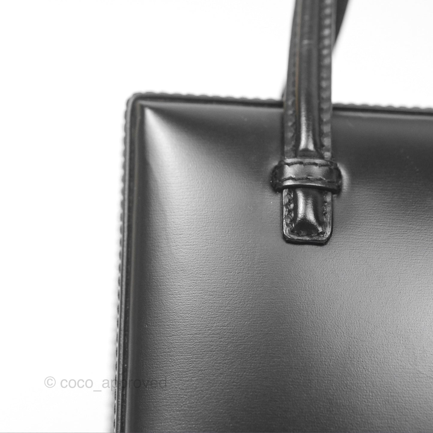 Loewe Vintage Small Postal Handle Bag Black Leather