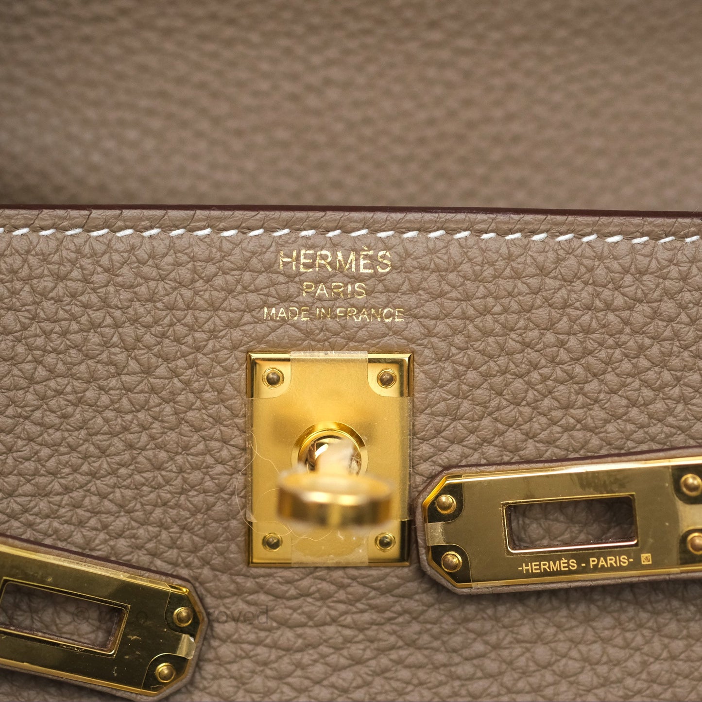 Hermès Kelly 25 Etoupe 18 Retourne Togo Gold Hardware