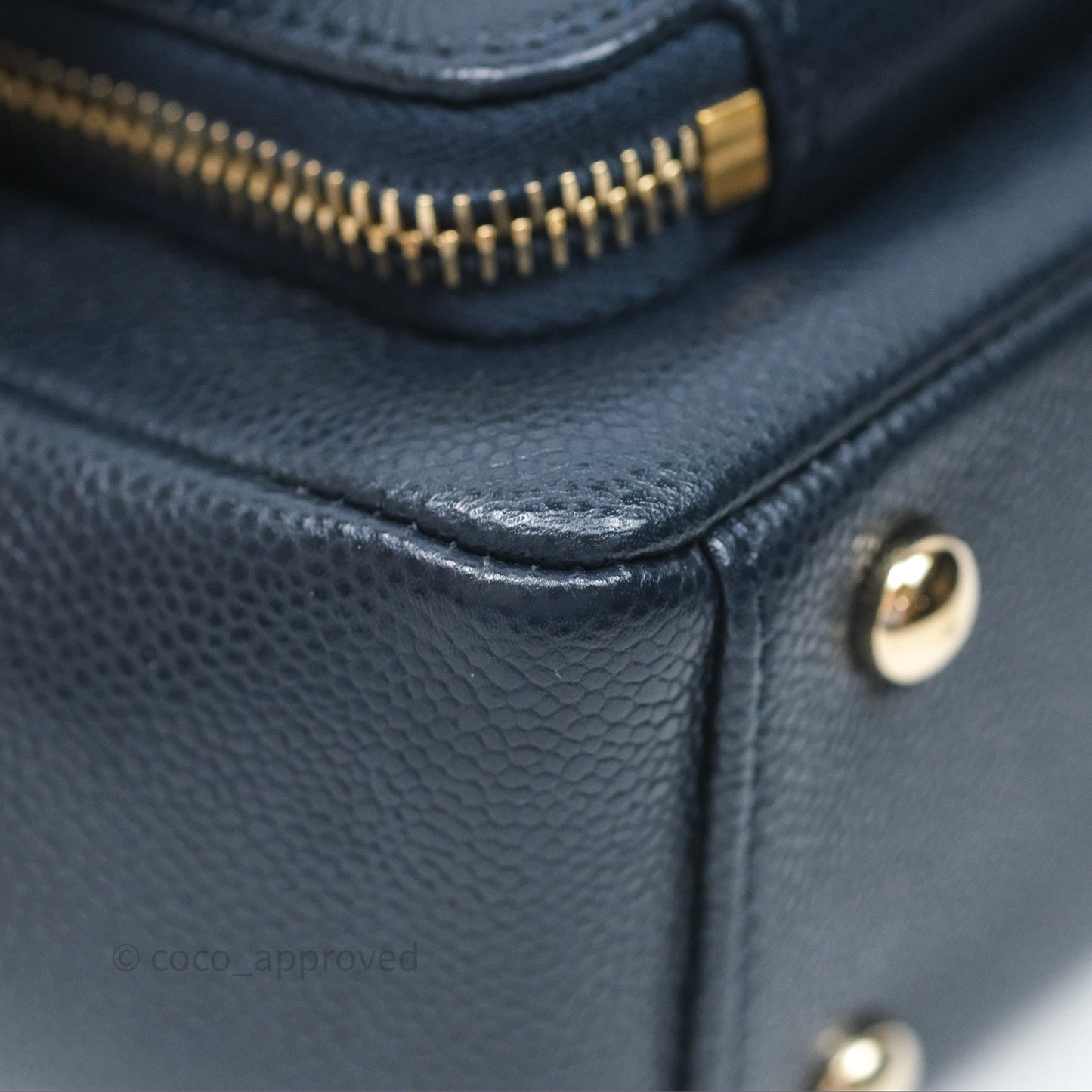 Chanel Quilted Small Business Affinity Flap Navy Caviar Gold Hardware