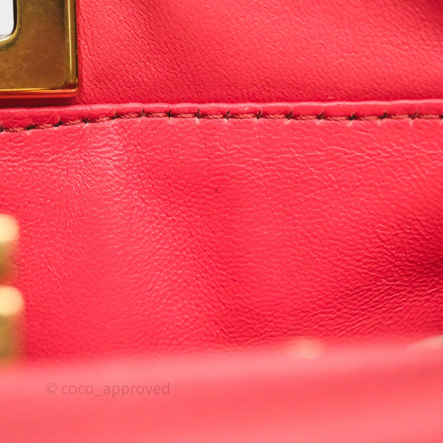 Fendi Nappa Mini Peekaboo Bag Hot Pink