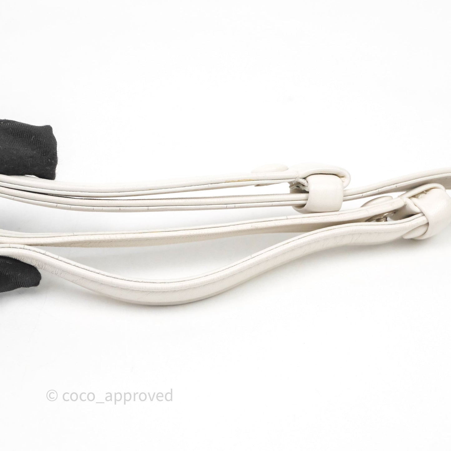 Prada Soft Tote Bag Ivory Silver Hardware