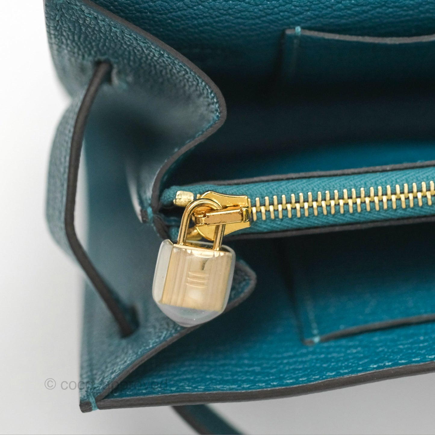 Hermès Kelly To Go Wallet Vert Bosphore Chevre Mysore Gold Hardware