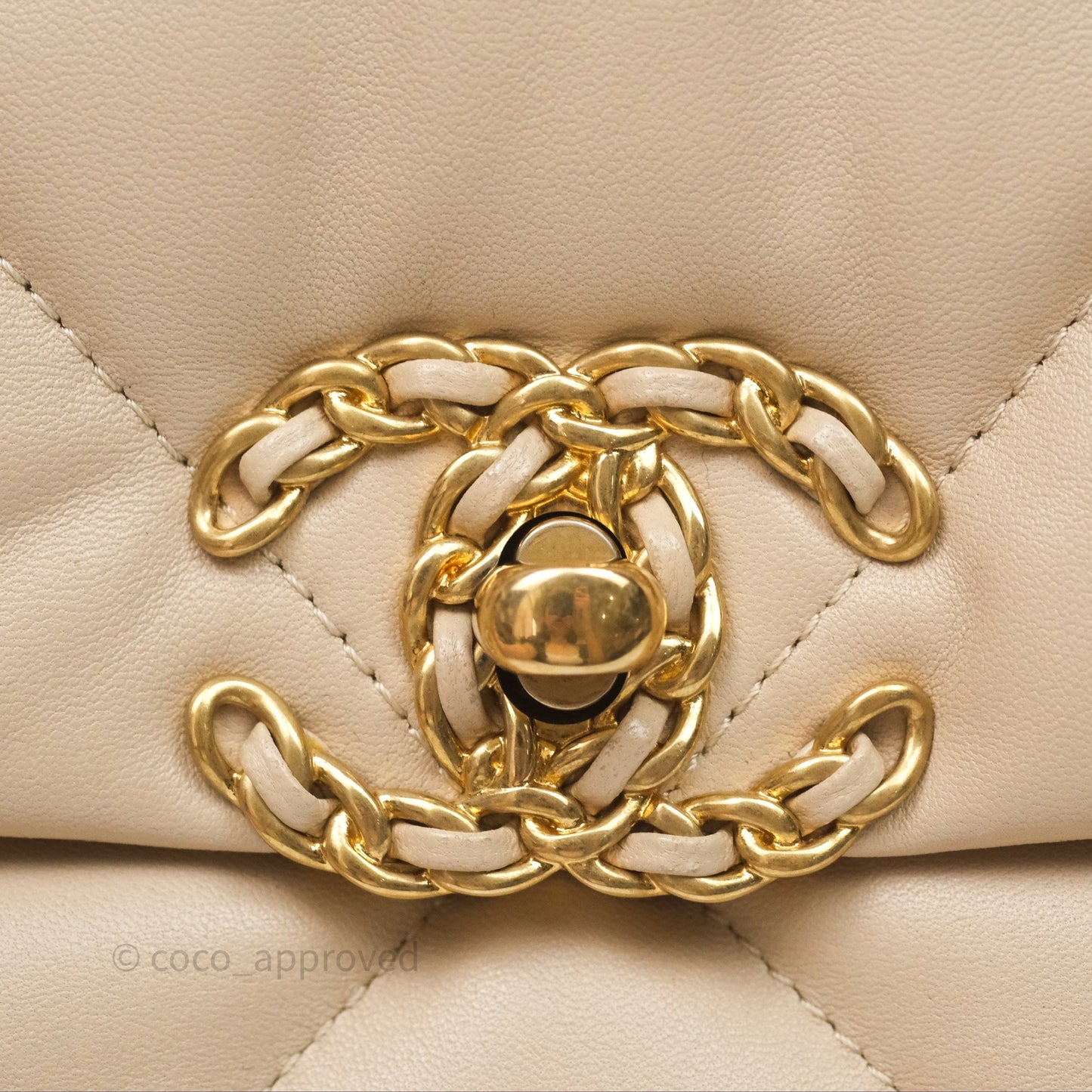 Chanel 19 Small Beige Mixed Hardware