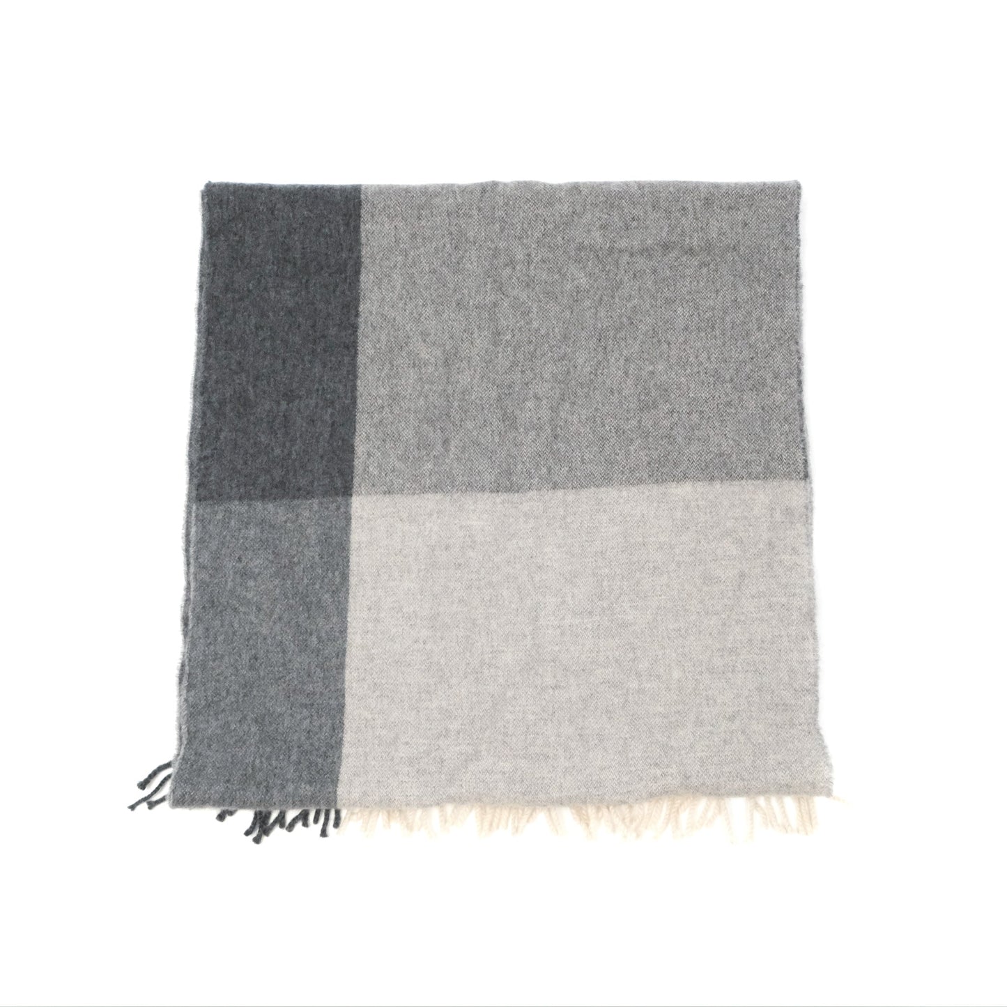 Hermès Men's Summer Block Muffler Scarf Cashmere Gris Chine