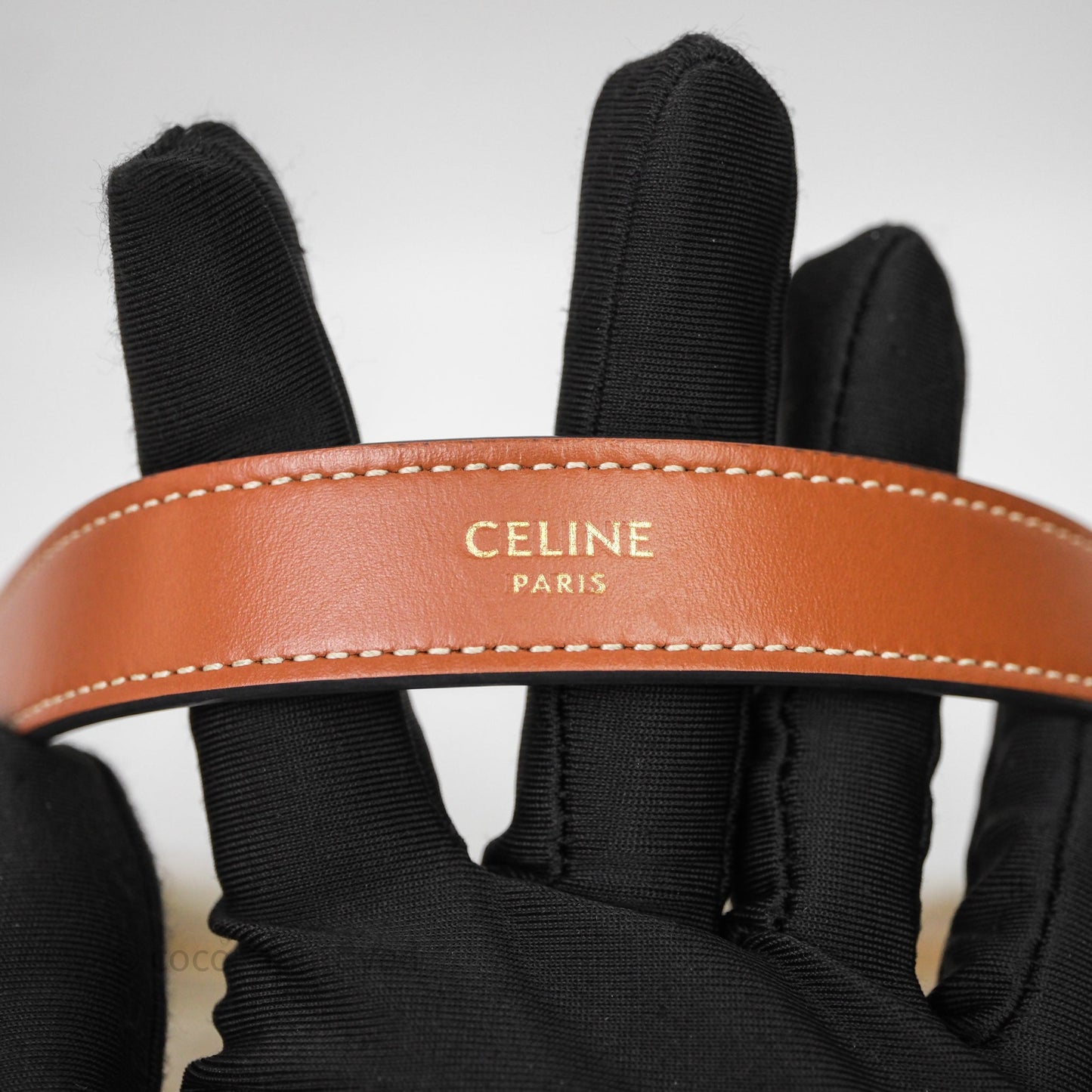 Celine Ava Bag In Triomphe Canvas Calfskin Grege