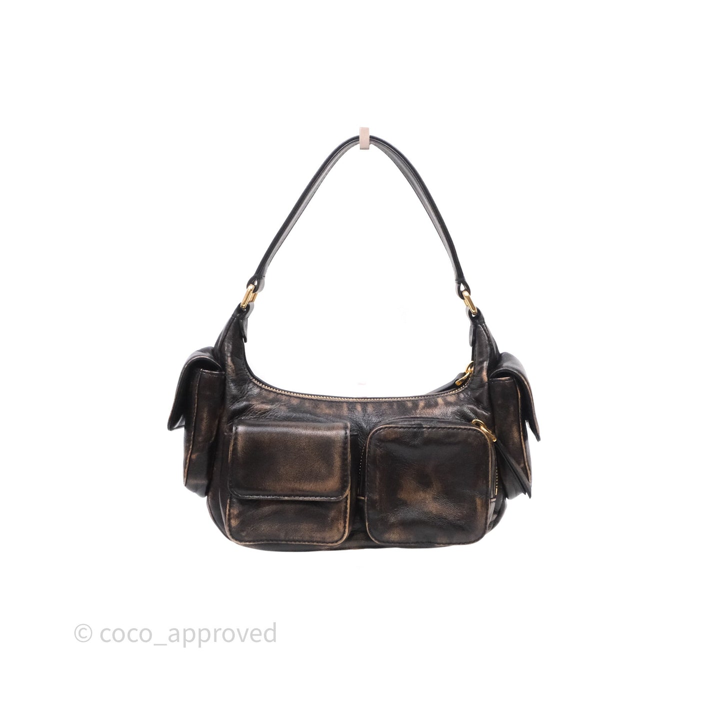 Miumiu Nappa leather Pocket bag Coffee
