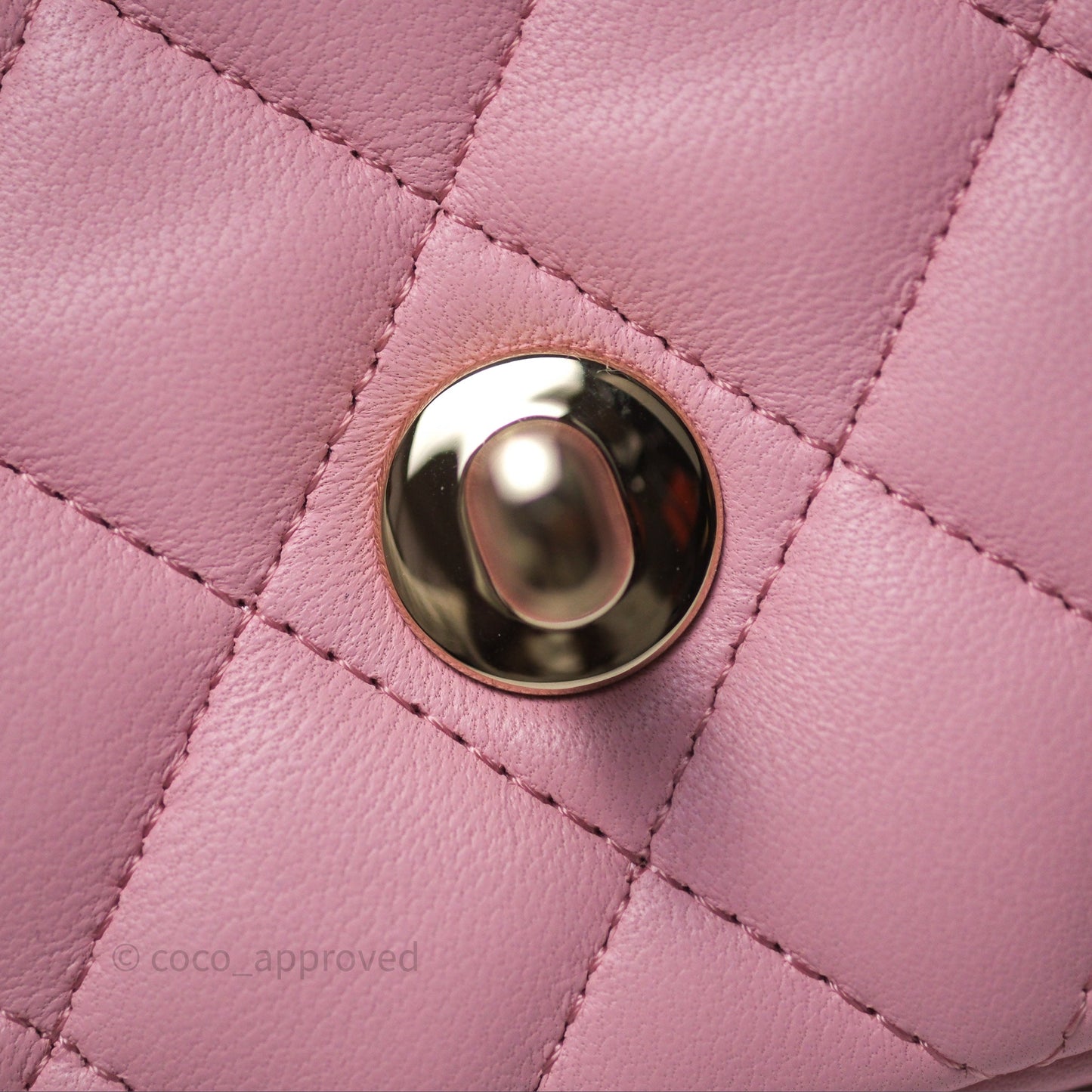 Chanel Quilted Mini Rectangular Flap Pink Lambskin Gold Hardware