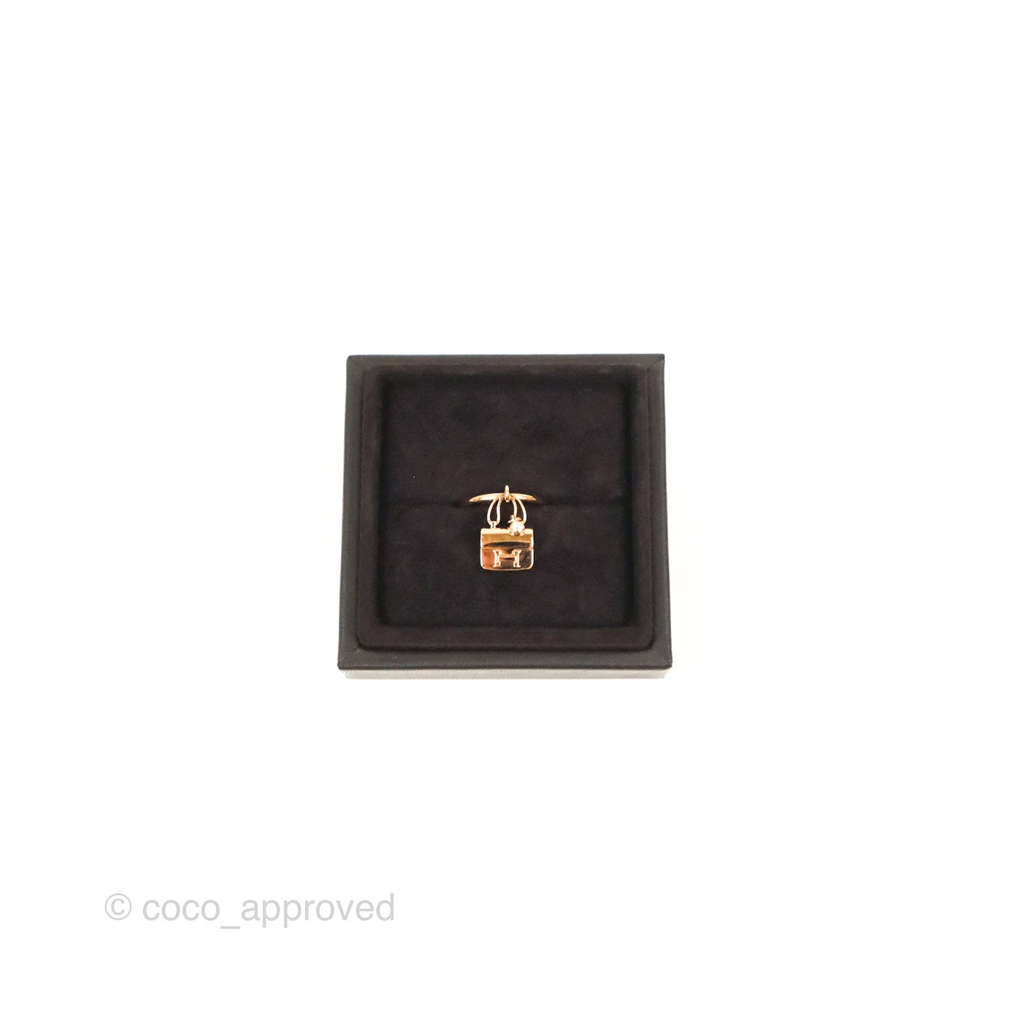Hermès Amulettes Constance Ring Rose Gold Size 51