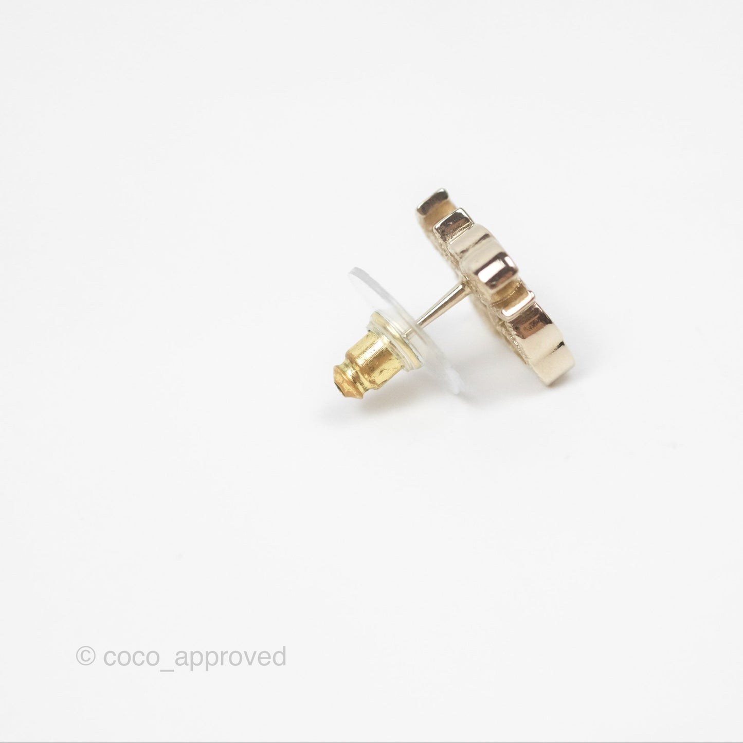 Chanel CC Logo Earrings Gold Tone 24B