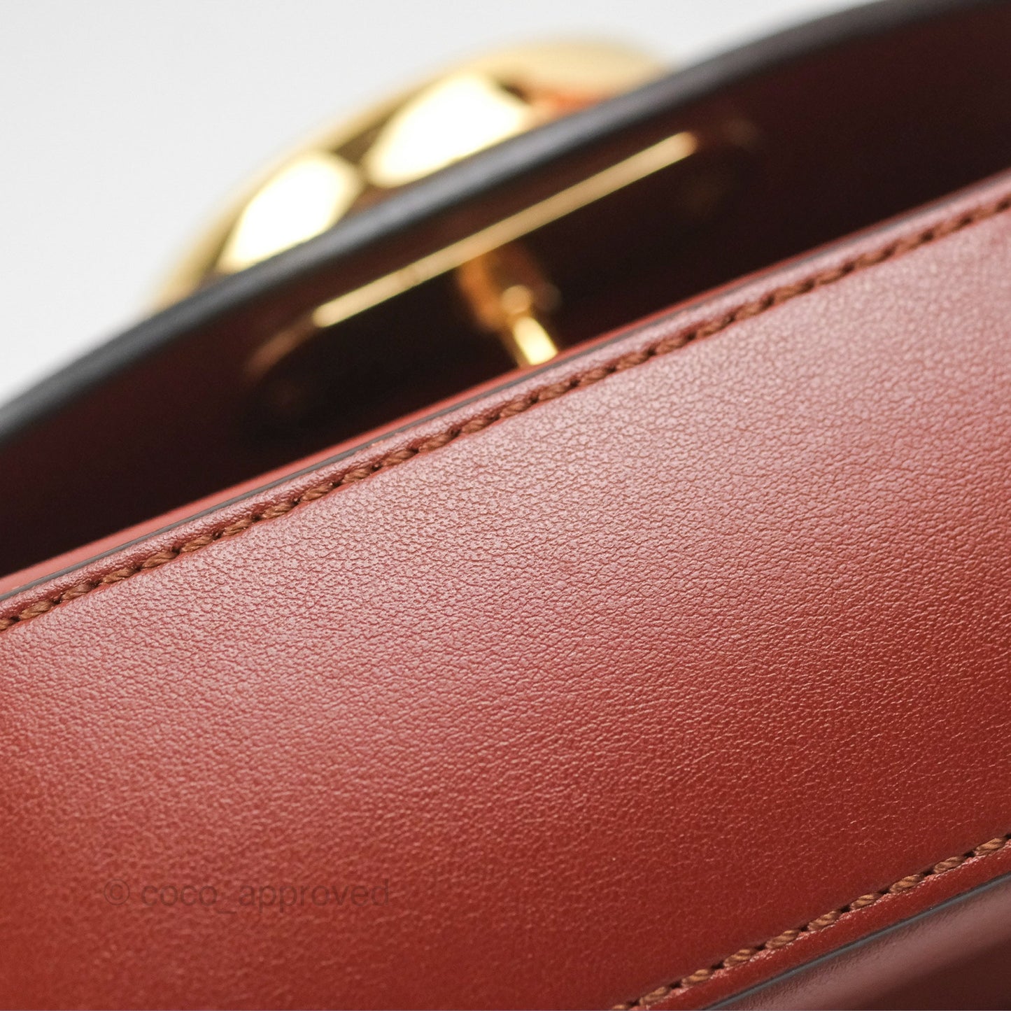 Chloé Mini C Bag Sepia Brown Shiny/Suede Calfskin