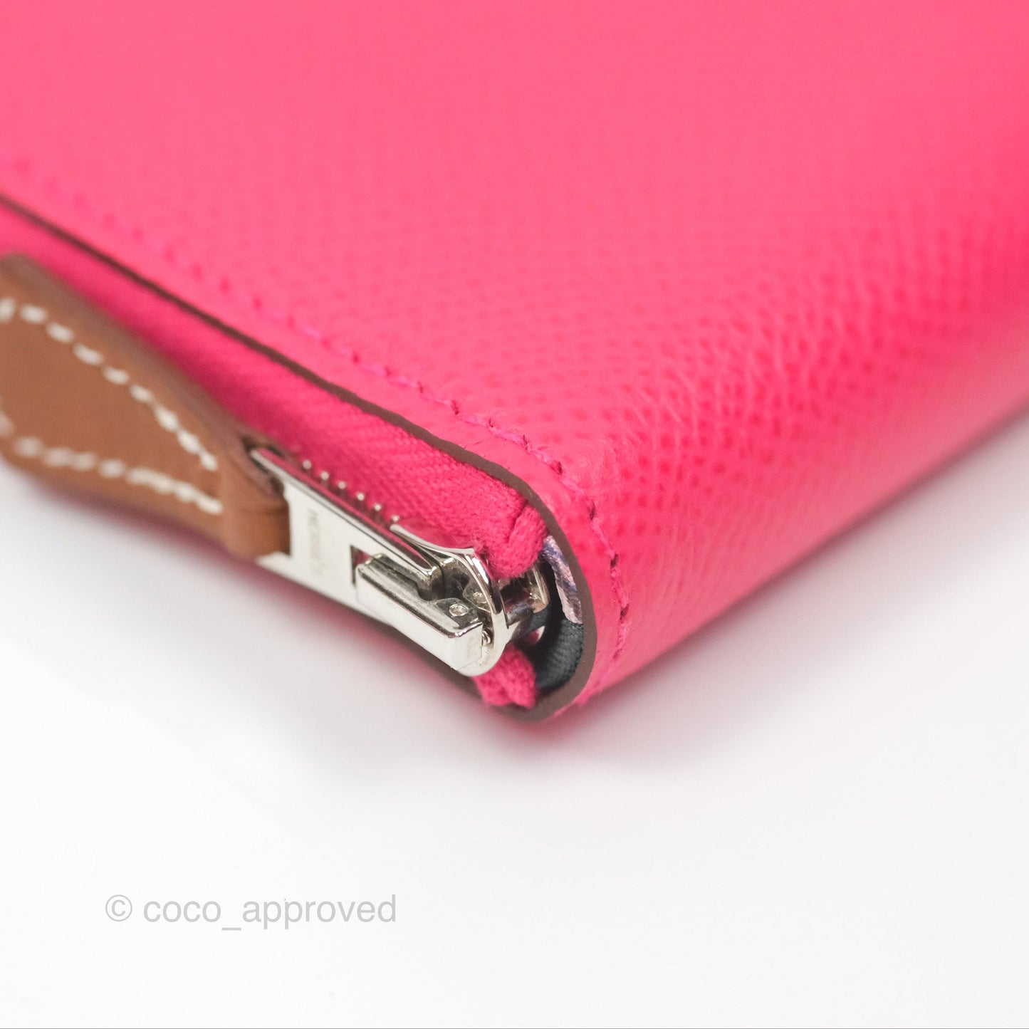 Hermès Silk In Compact Wallet Rose Extreme/ Colvert Epsom