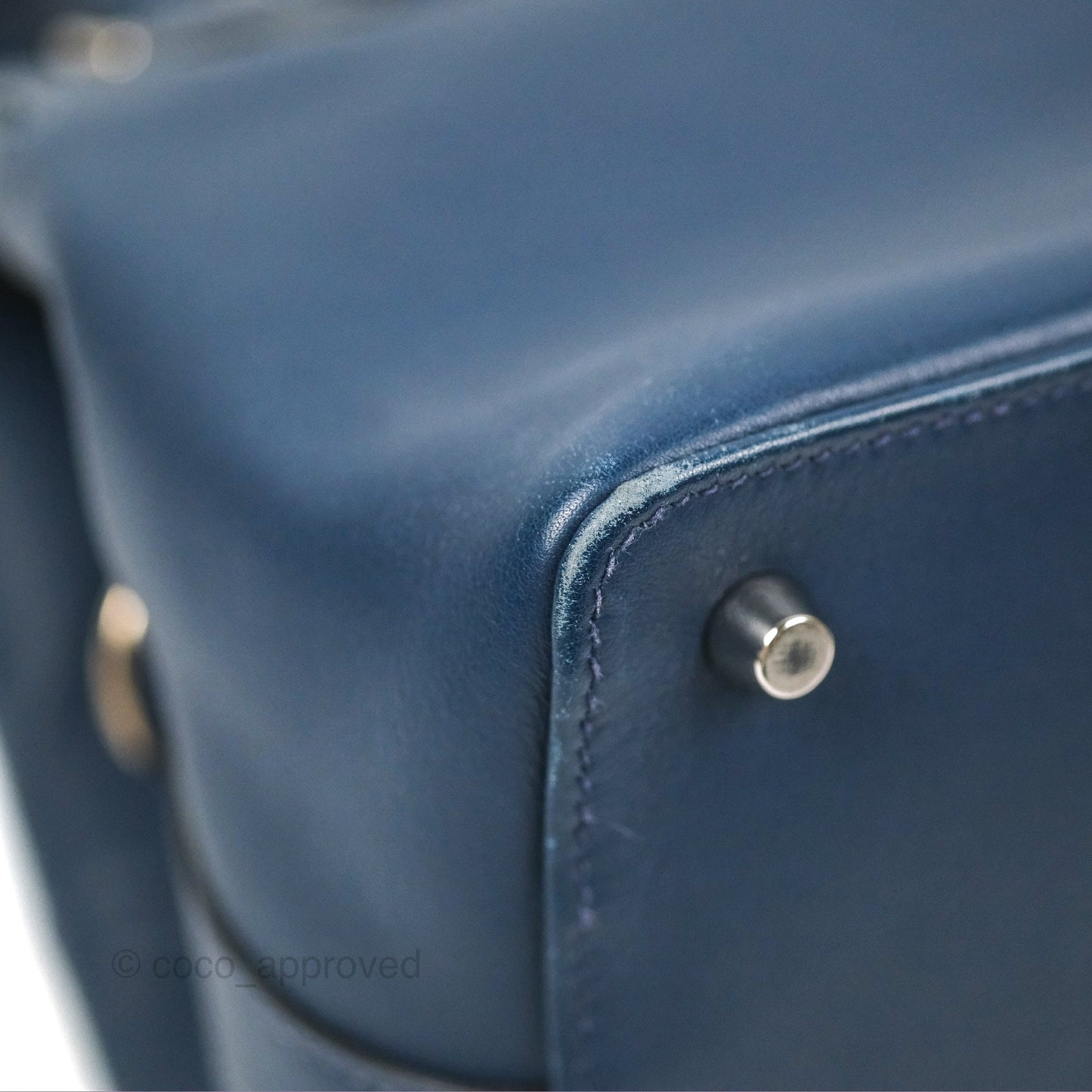 Hermès ToolBox 20 Navy Swift Palladium Hardware