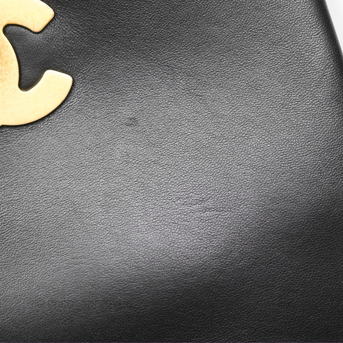 Chanel Small Chain Flap Bag Black Lambskin Aged Gold Hardware 22A
