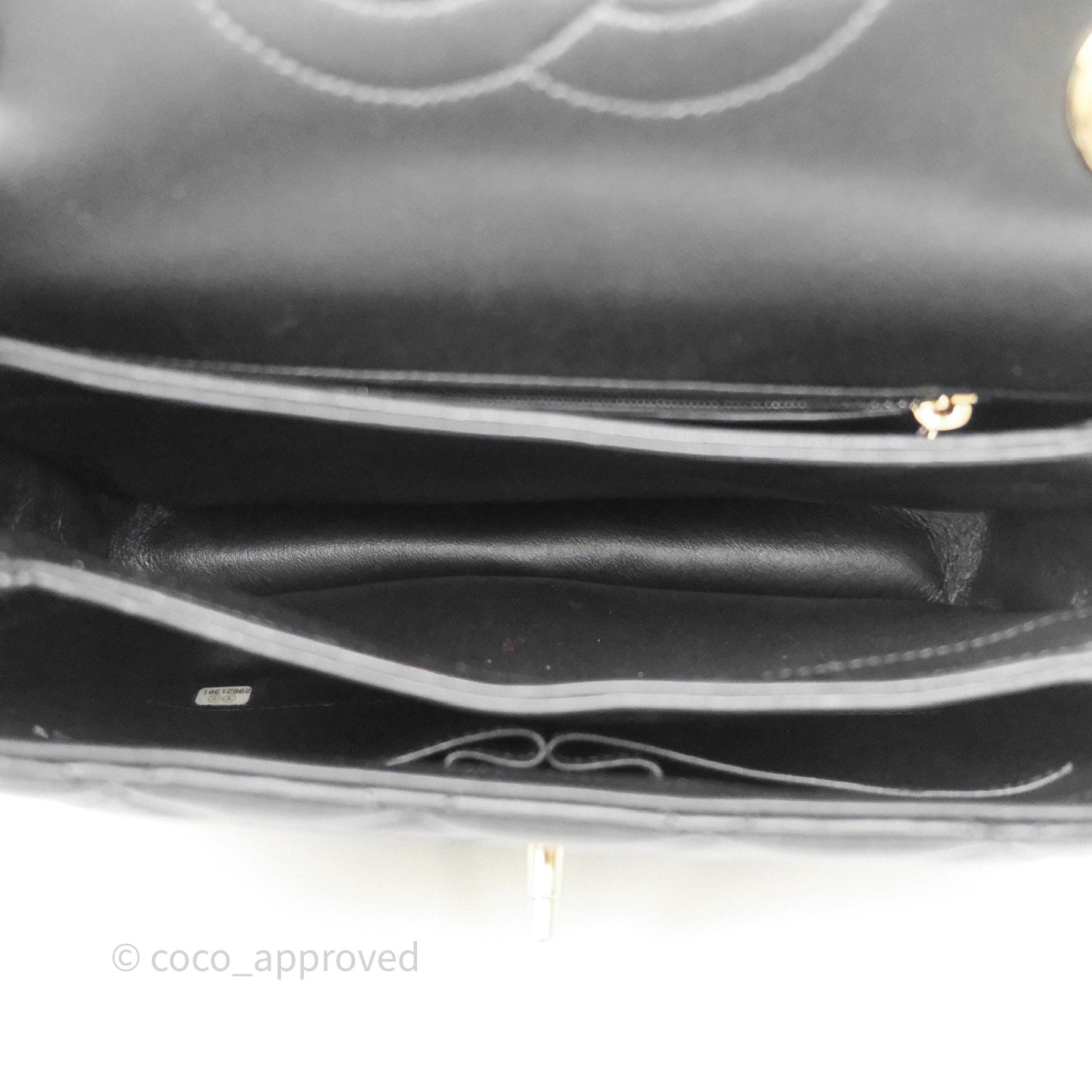 Chanel Small Trendy CC Black Lambskin Gold Hardware