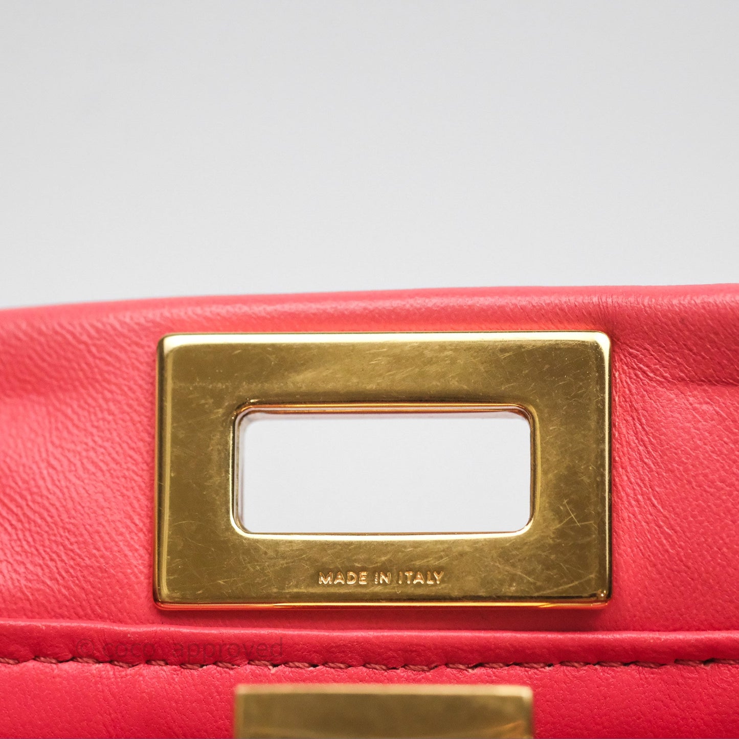Fendi Nappa Mini Peekaboo Bag Hot Pink