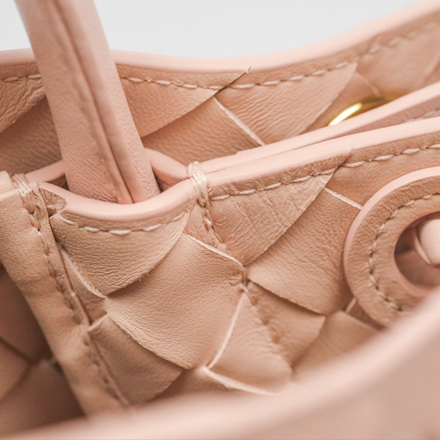 Bottega Veneta Small Andiamo Bag Lotus Intrecciato Lambskin