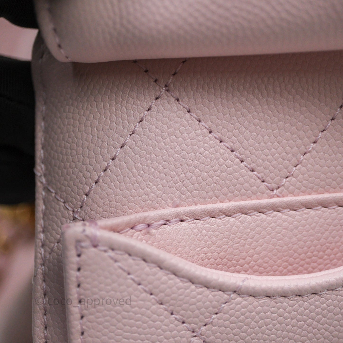 Chanel 25 Mini Pink Caviar Aged Gold Hardware