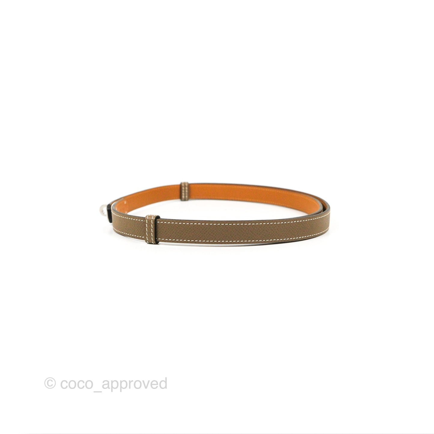 Hermès Kelly Buckle Belt Etoupe Epsom Palladium Hardware