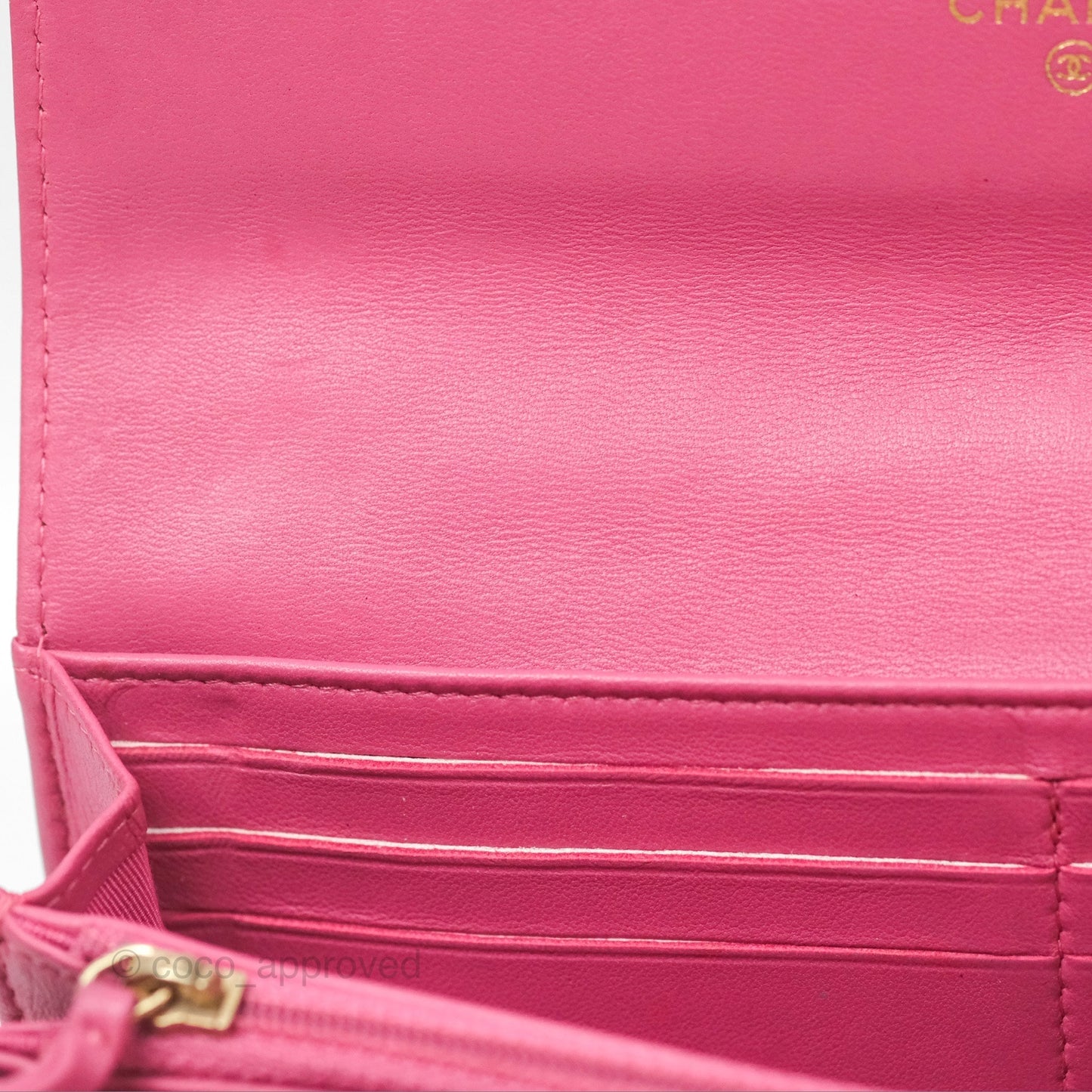 Chanel Classic Quilted Long Wallet Pink Lambskin Gold Hardware
