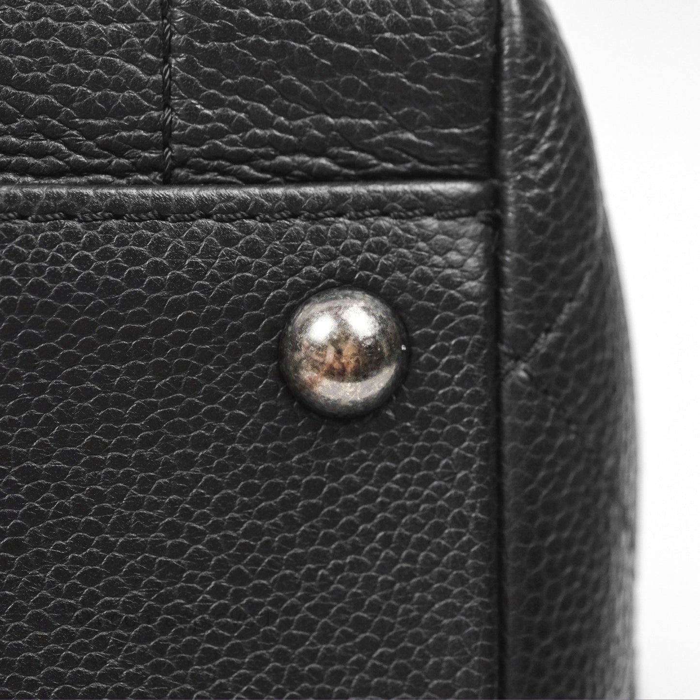 Chanel Top Handle Flap Bag Black Caviar Ruthenium Hardware