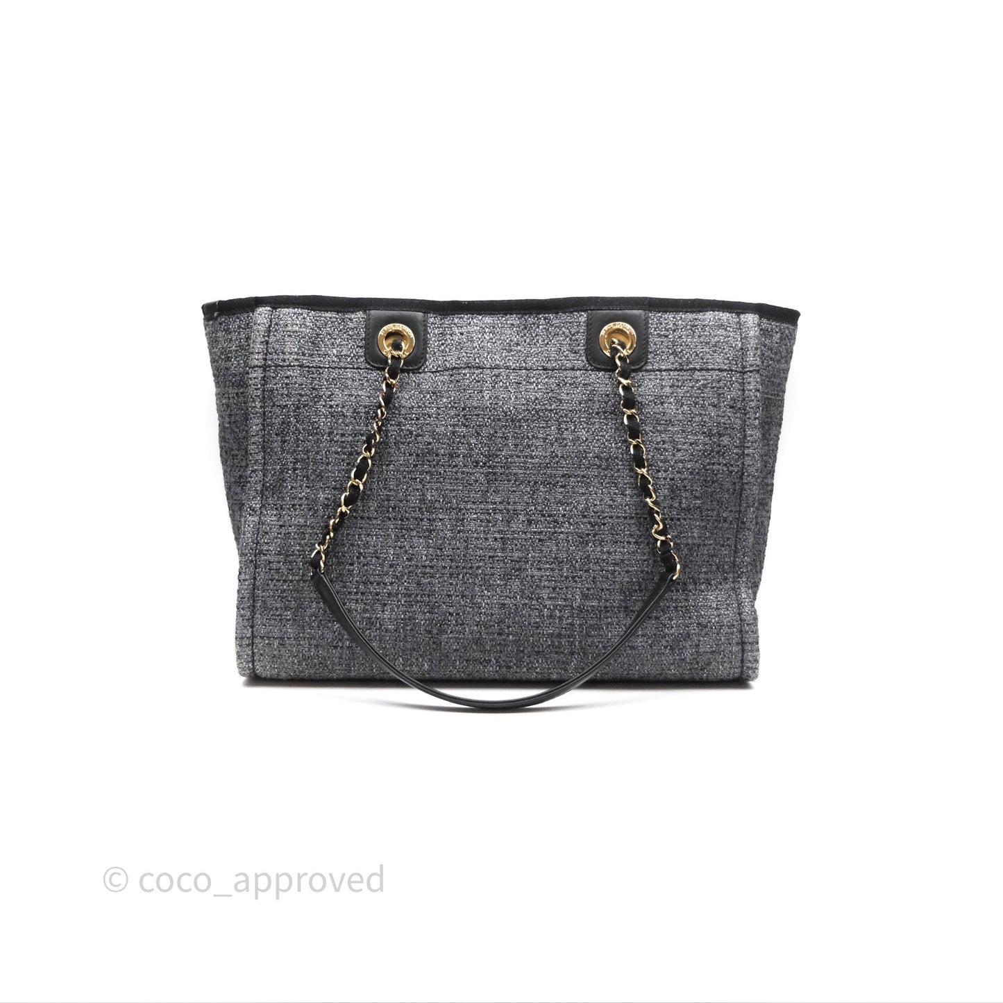 Chanel Medium Deauville Charcoal Grey Canvas