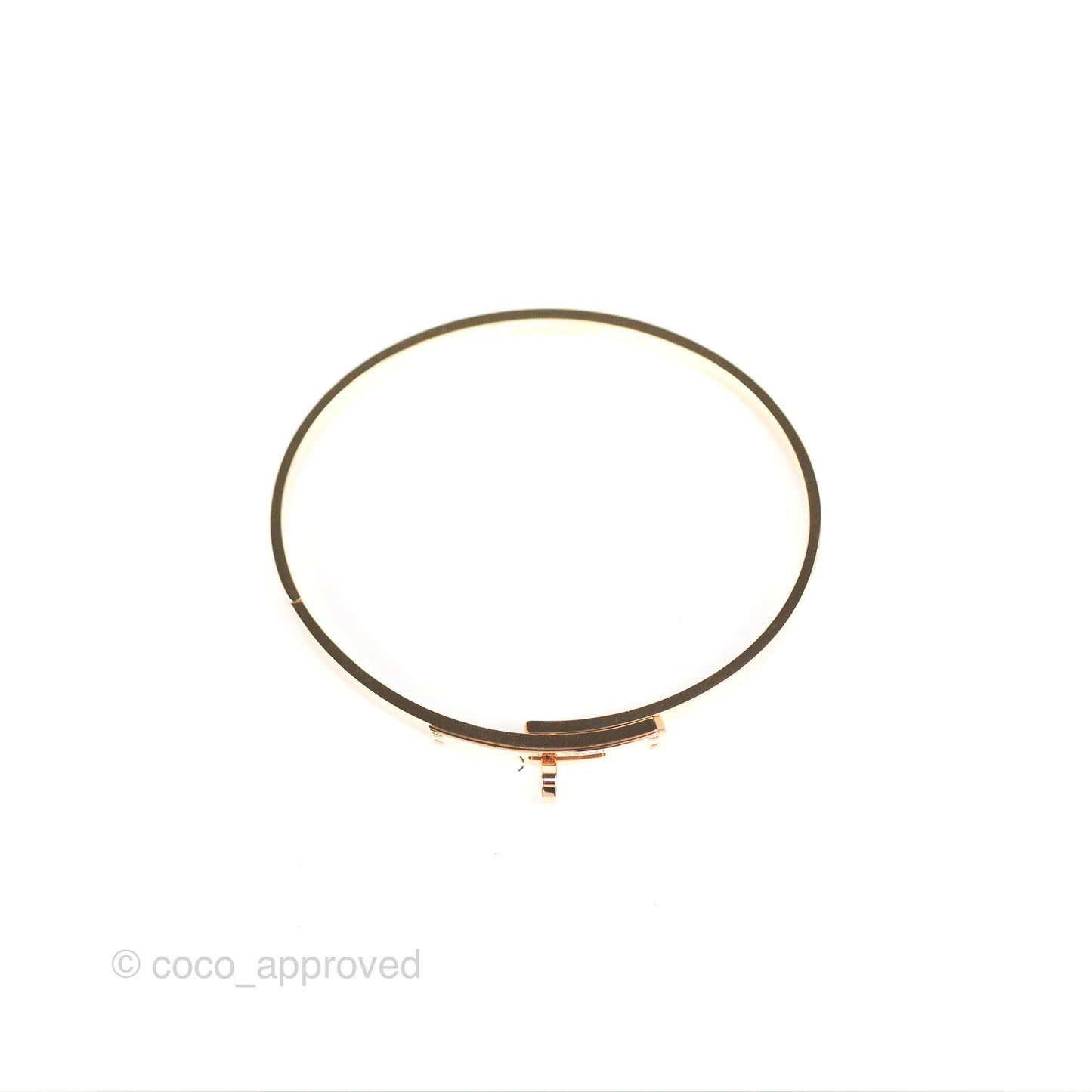 Hermès Kelly Bracelet PM 4 Diamonds Rose Gold