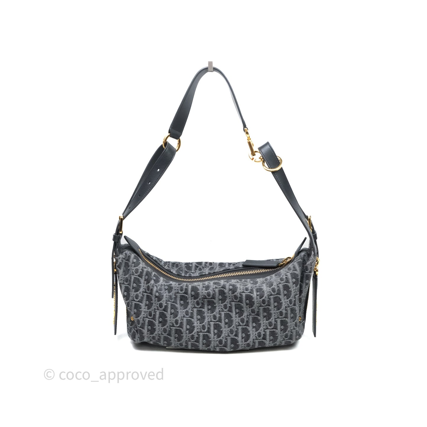 Dior Small D-Journey Bag Gray Denim Dior Oblique Jacquard