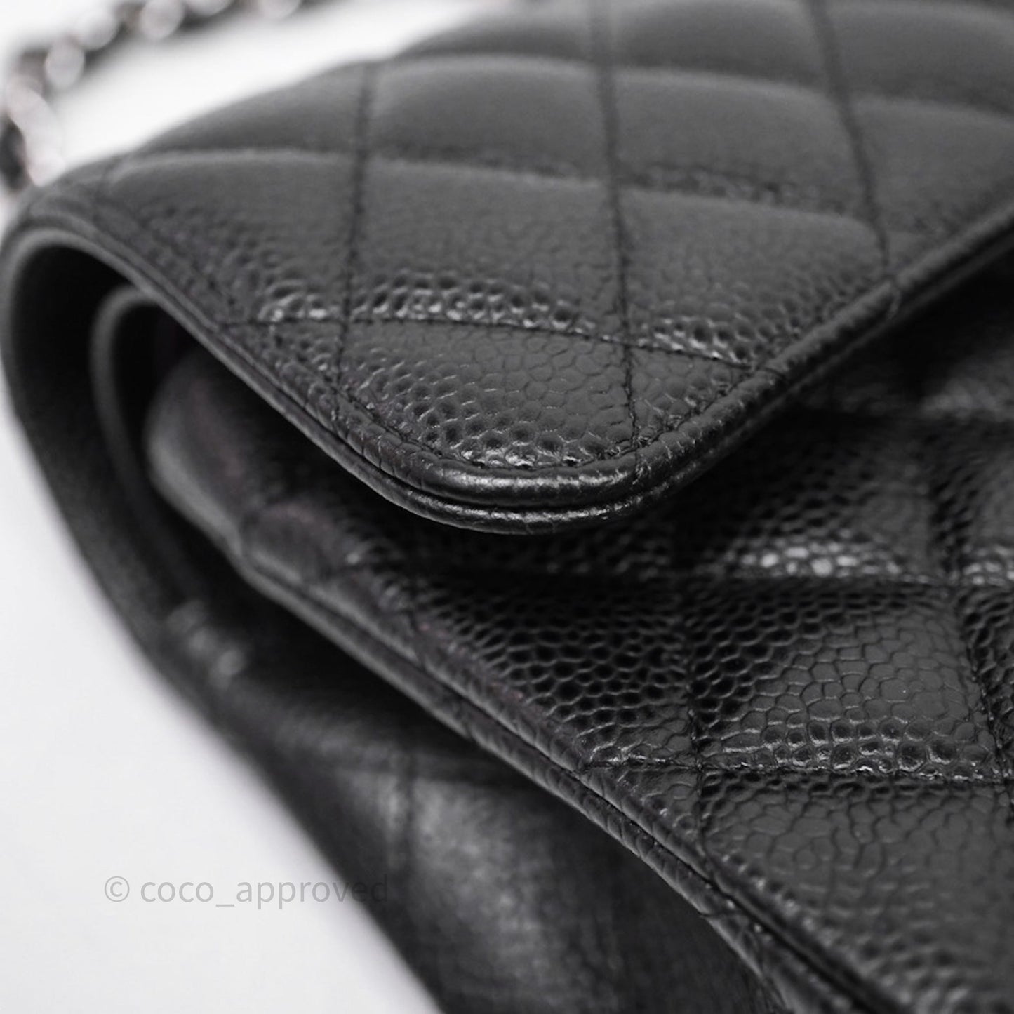 Chanel Small Classic Flap Quilted Black Caviar Silver Hardware