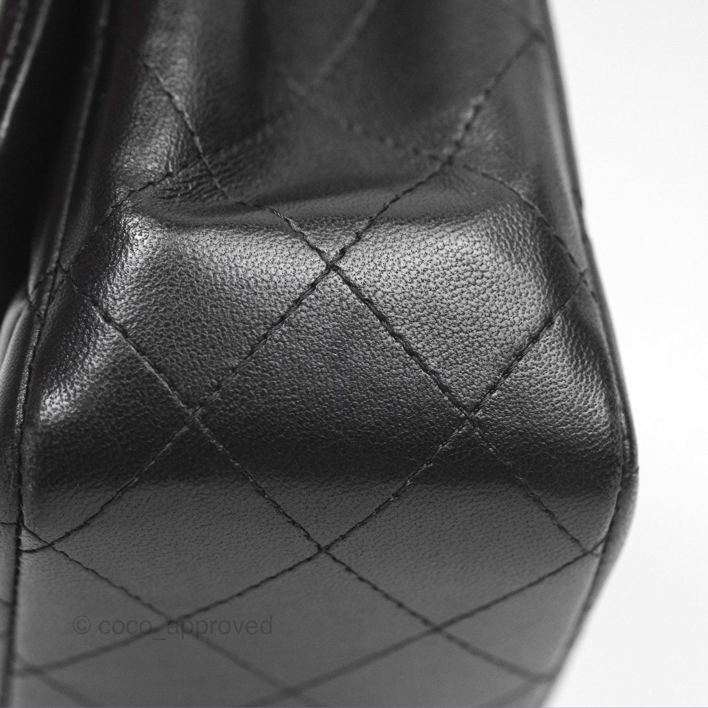 Chanel Mini Square Flap Quilted Black Lambskin Silver Hardware