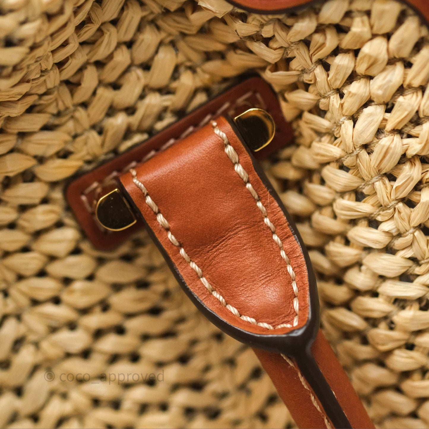 Delvaux Cool Box MM Bohème Raffia Brown