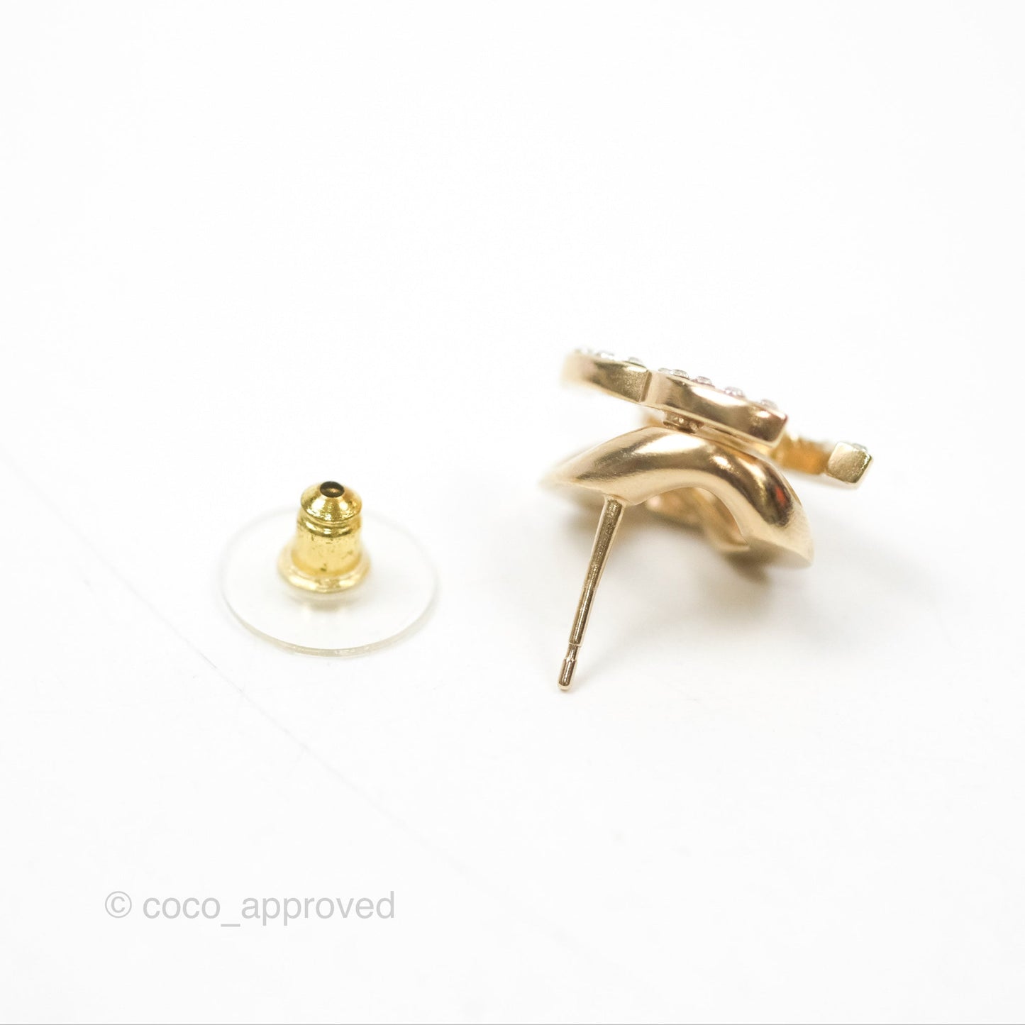 Chanel CC Crystal Gold Chain Earrings 22S