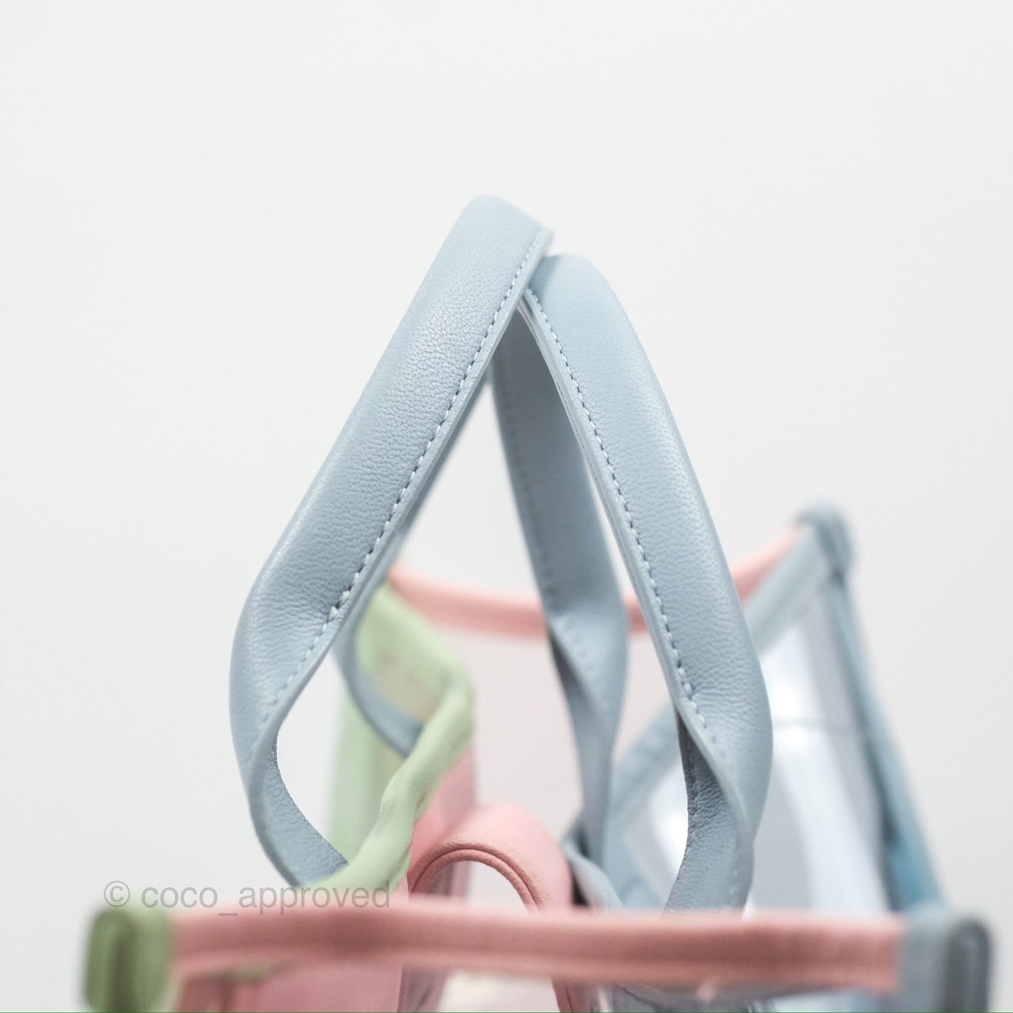 Chanel Coco Splash Blue/Green/Pink PVC Shopping Tote Bag