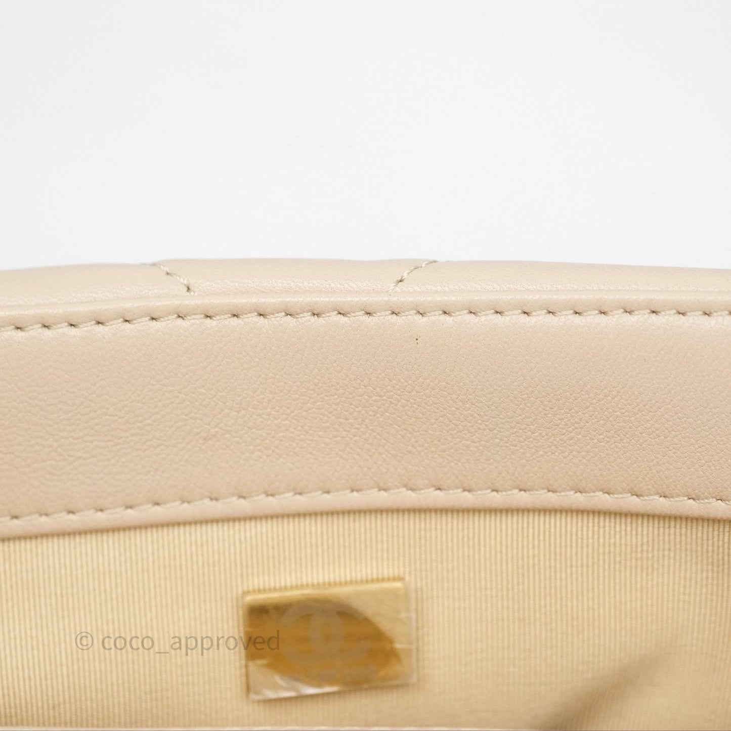 Chanel 19 Small Beige Mixed Hardware