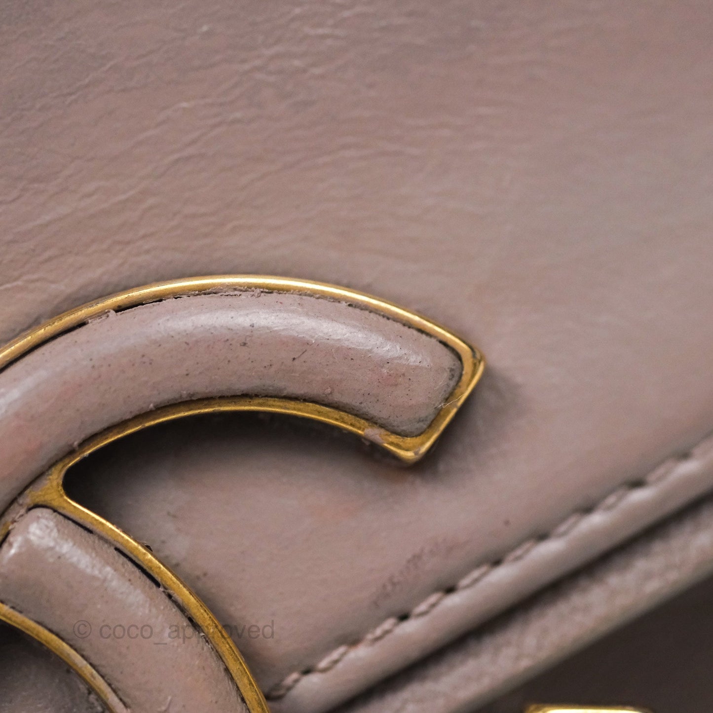 Chanel Coco Curve Flap Burnished Lilac Grey Calfskin Goatskin Antique Gold Hardware