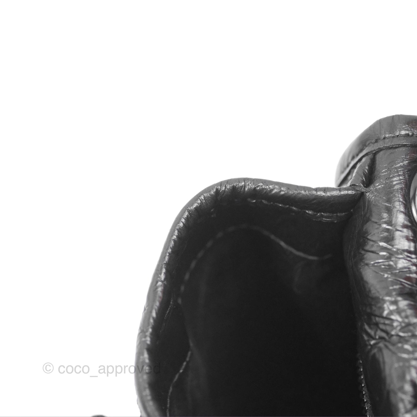 Saint Laurent Medium Niki Chain Bag Crinkled Calfskin So Black