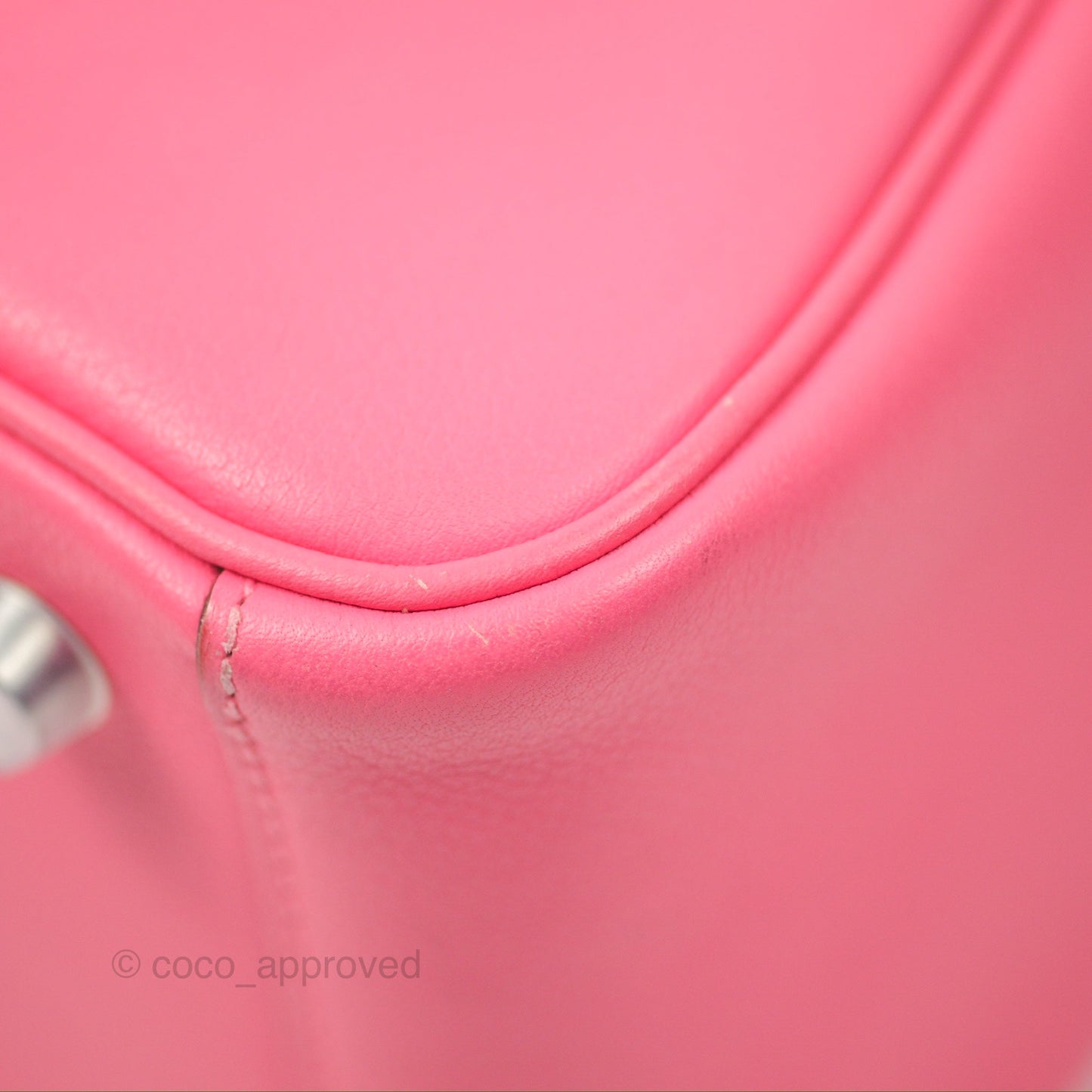 Hermès Lindy 26 Rose Azalee Evercolor Palladium Hardware